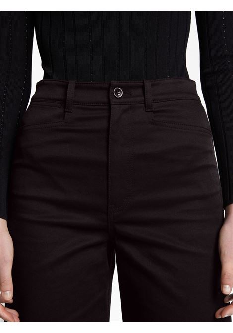 Black high-waisted cropped trousers - women PROENZA SCHOULER WHITE LABEL | WL2326166001